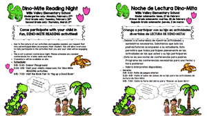 K-1 Reading Night Flyers in English and Spanish